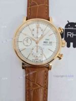 Knockoff Swiss IWC Schaffhausen Portofino Watch Brown Leather